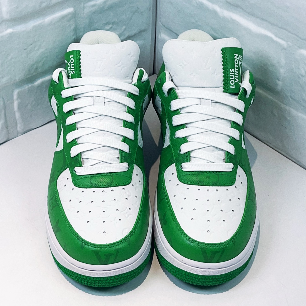 全新未使用 LouisVuitton/路易威登 LV耐克白绿联名款国码7码40码