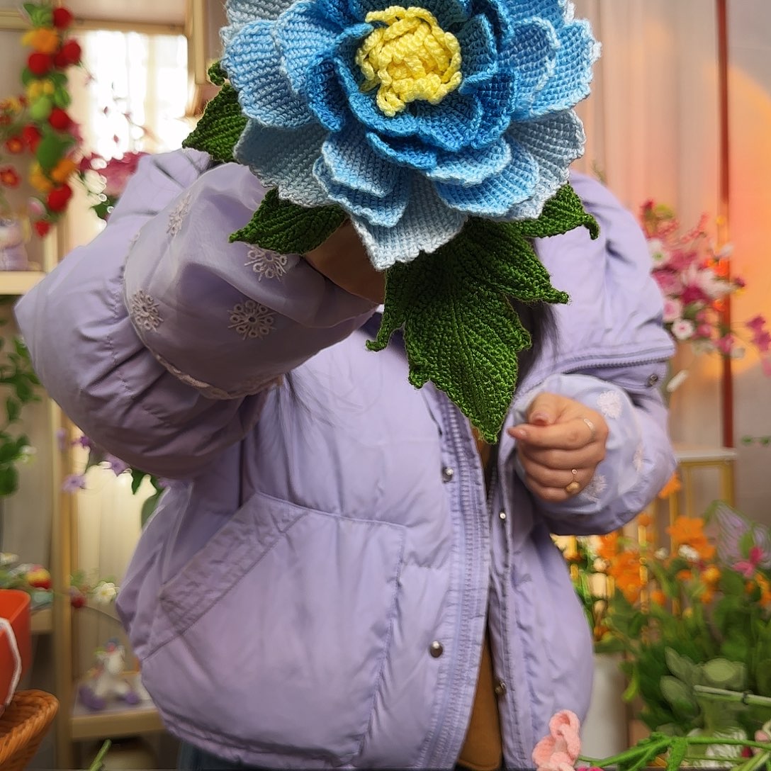 手工钩织设计牡丹