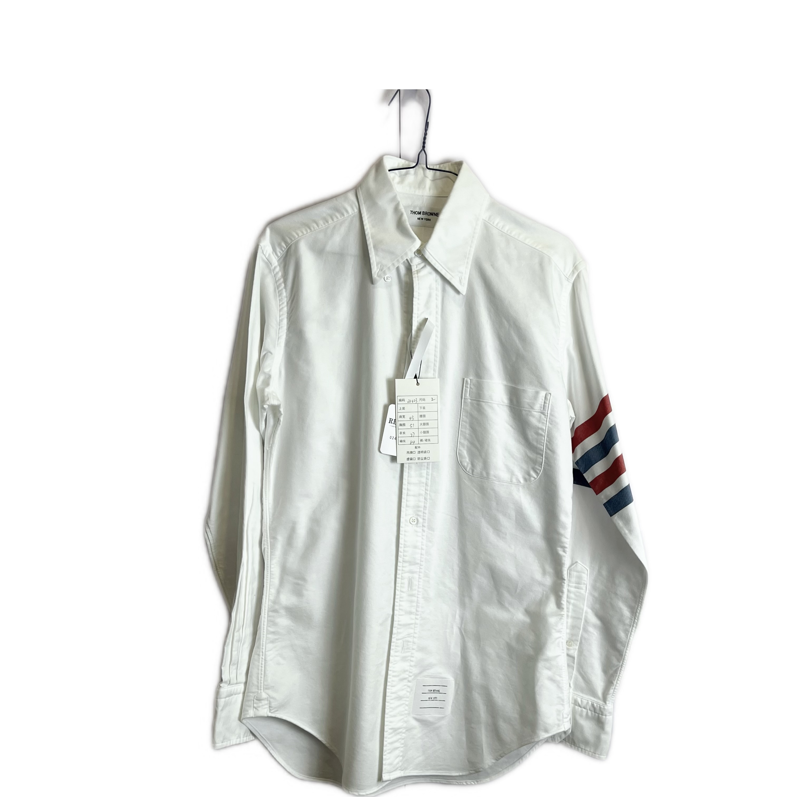 99新 THOMBROWNE 02423 经典蓝红四道杠衬衫 2码 