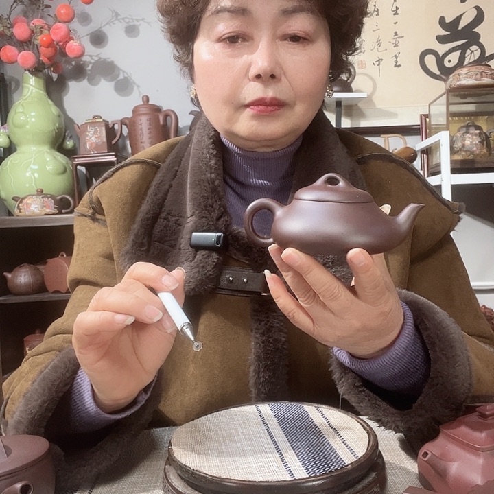 紫泥茶壶一***子原矿紫砂壶
