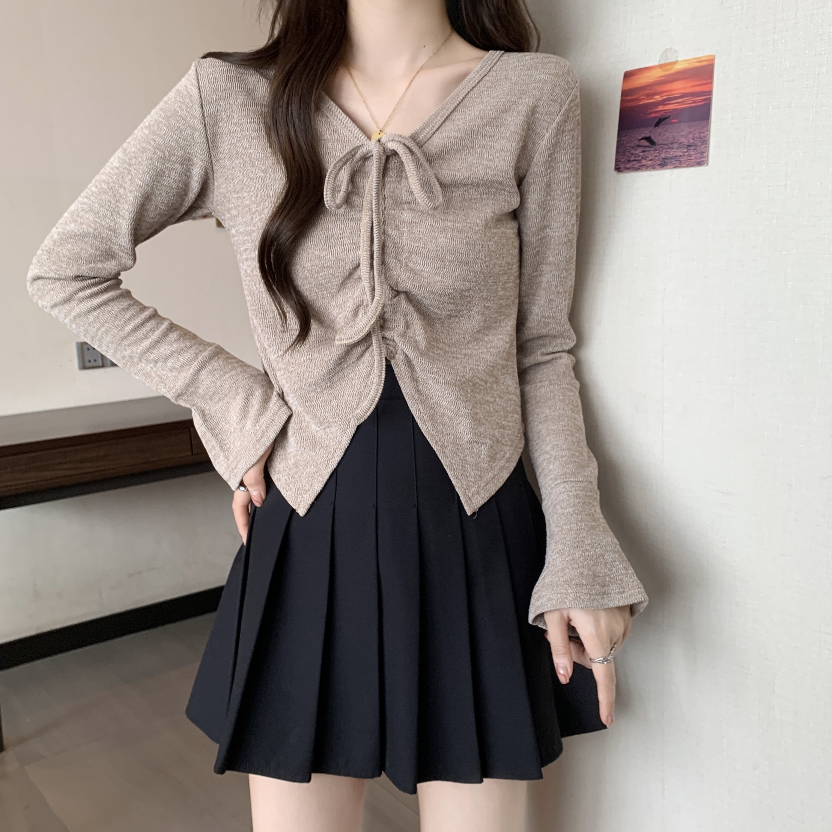 秋冬季时尚古着风格女装风衣展现独特魅力