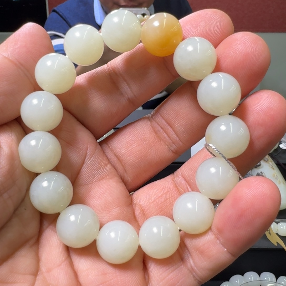 和田玉手串未镶嵌14