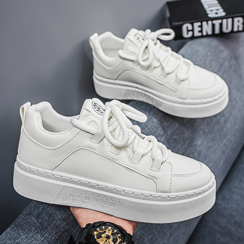 小白鞋子男鞋2025夏季新款潮鞋百搭休闲时尚运动低帮韩版厚底板鞋