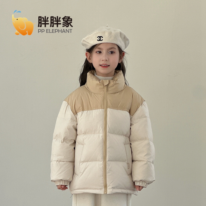 【胖胖象】儿童短款羽绒服外套韩系立领加厚保暖秋冬中大童外套Q14