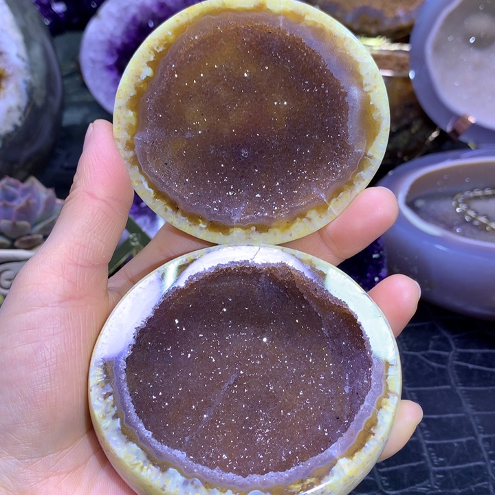 水晶福利全抛紫黄盆未镶嵌