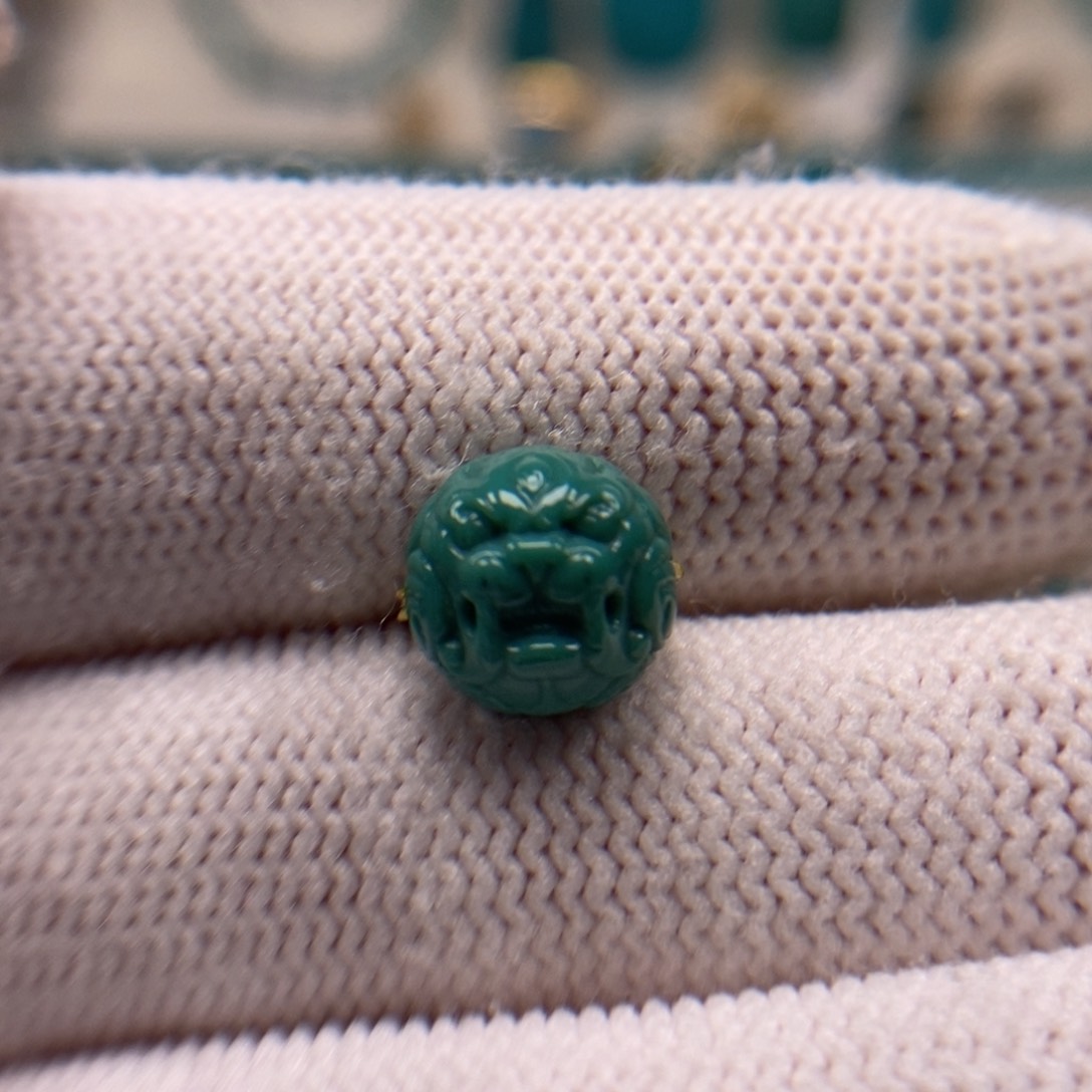 绿松石未镶嵌兽珠9.5mm福利款A505