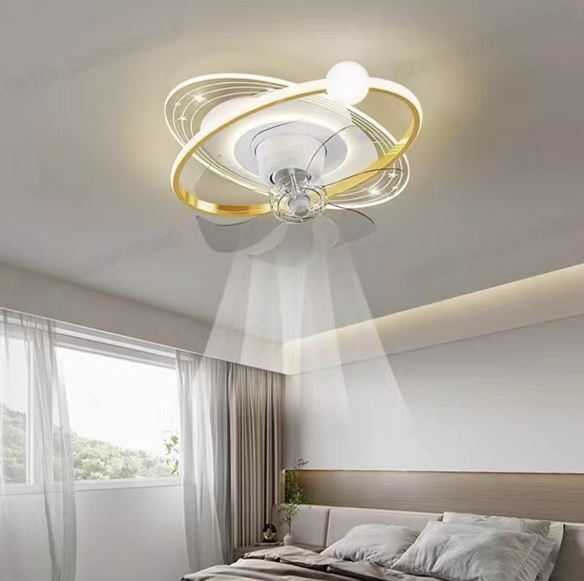 星际风扇灯360度摇头吹风