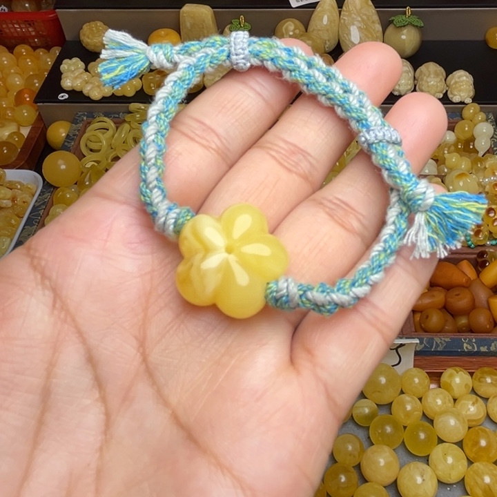 蜜蜡未镶嵌珠宝奇石天然蜜蜡无瓣花