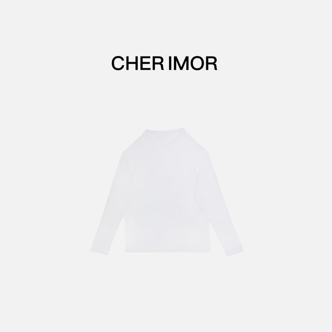 CHER IMOR【轻氧】亲肤透气长袖纯色宽松百搭T恤 7567 Hi Fortune