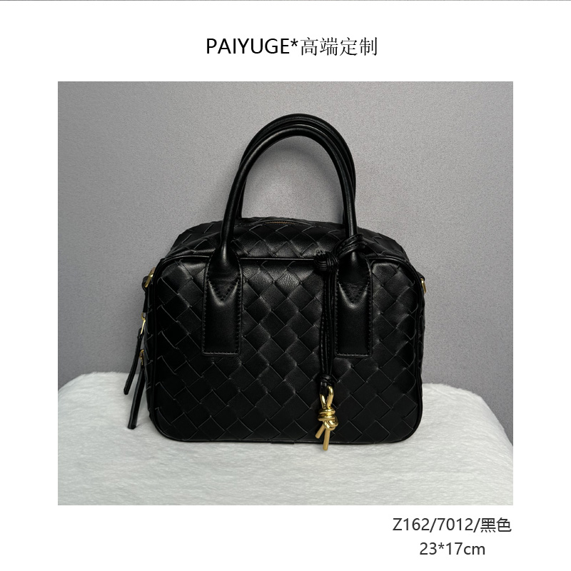Z162/7012/黑色   高端订制手工蜡线女士手提单肩斜挎包701