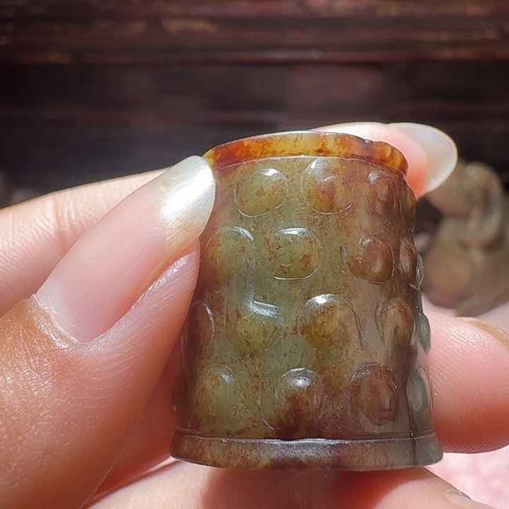 和田玉未镶嵌耳饰丰*