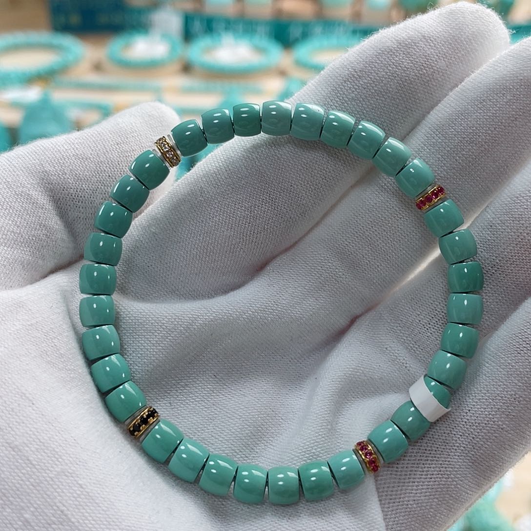 绿松石珠宝奇石18K金镶嵌