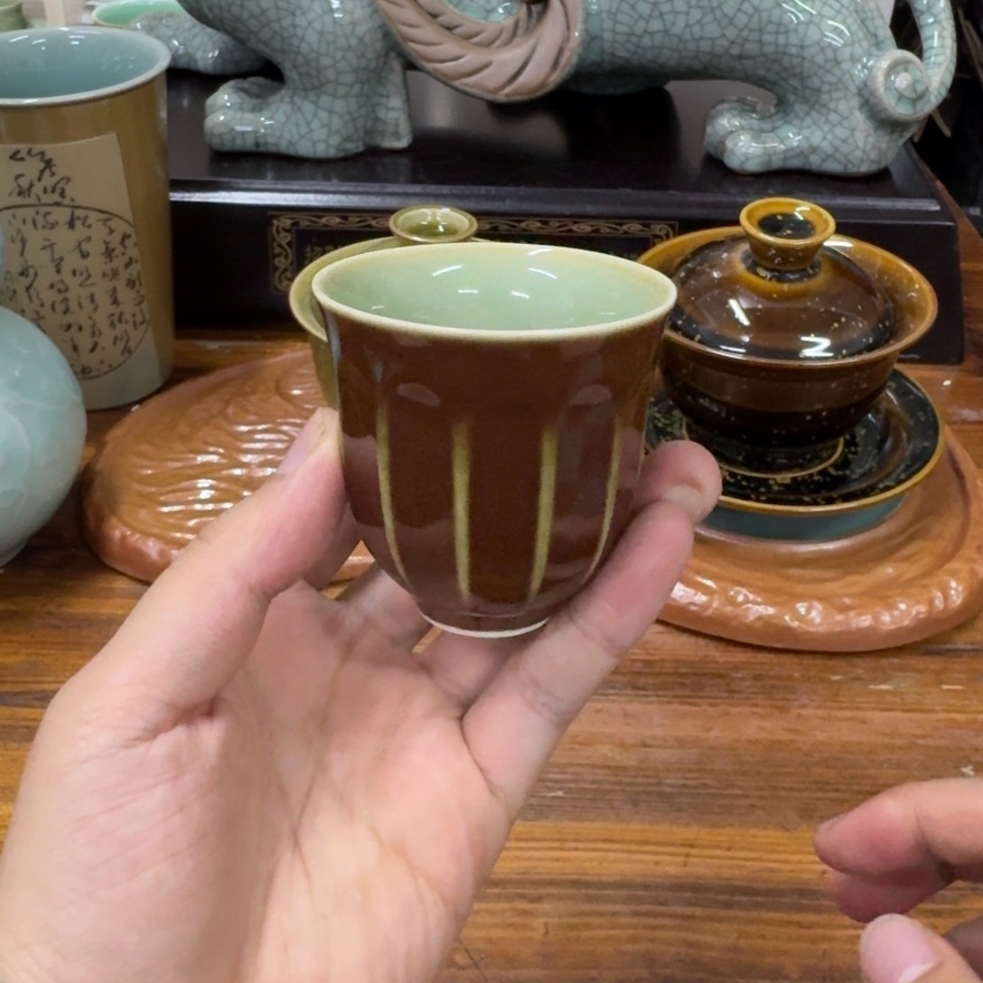 龙泉青瓷茶具微瑕7913
