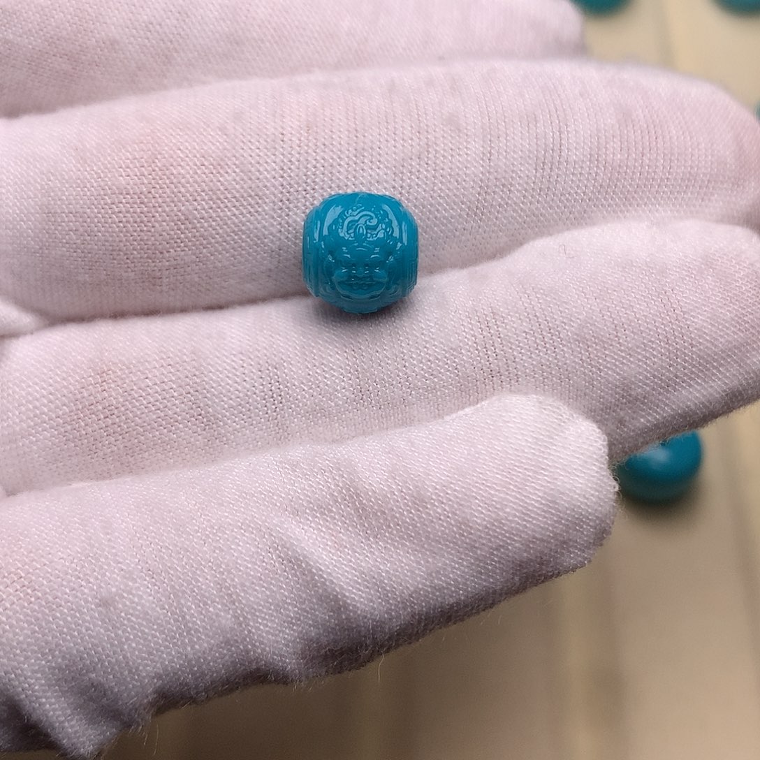 ****哥绿松石未镶嵌绿松石黄财神9.2