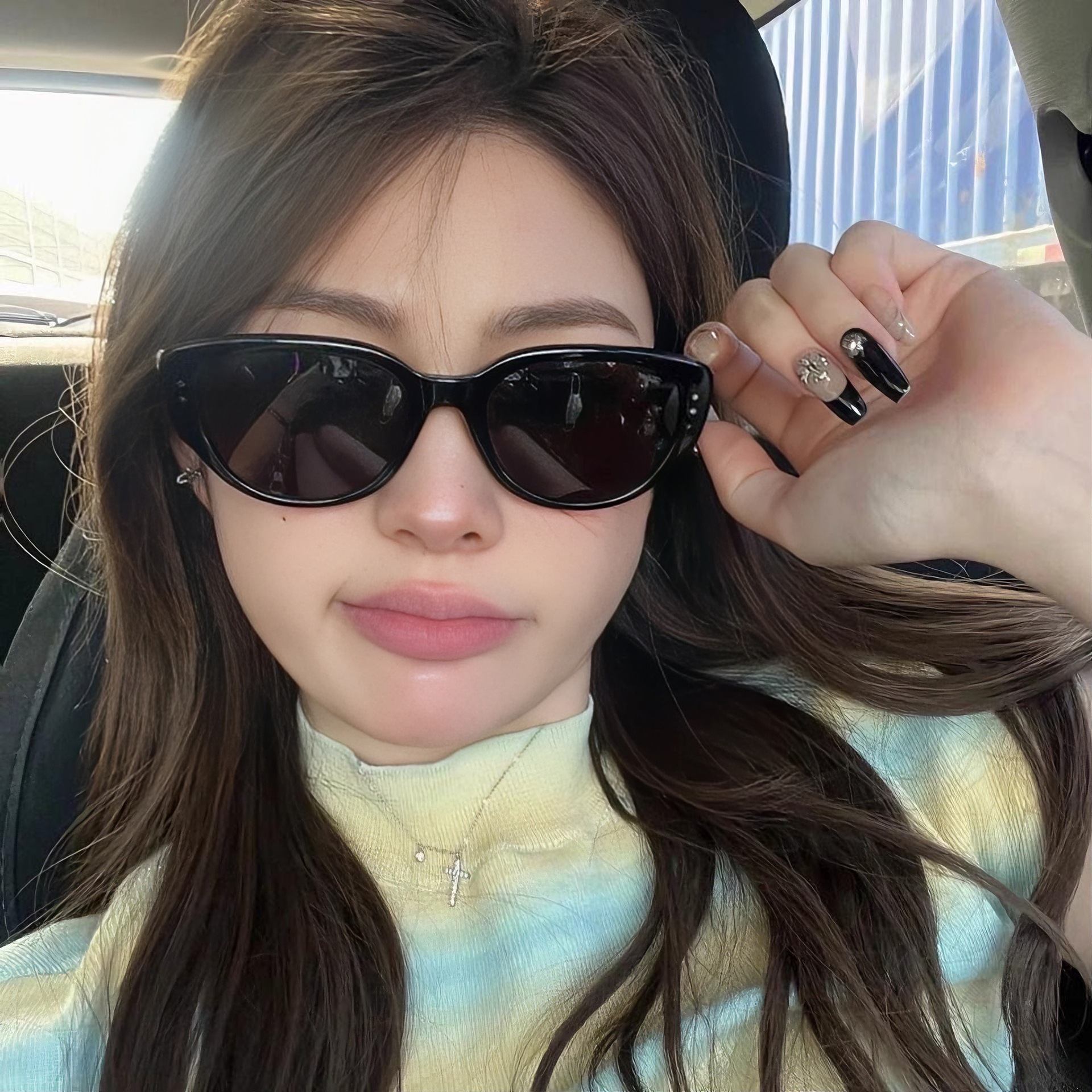 （编号666-999）墨镜女士新款2025新款遮阳太阳眼镜防晒发箍平光镜