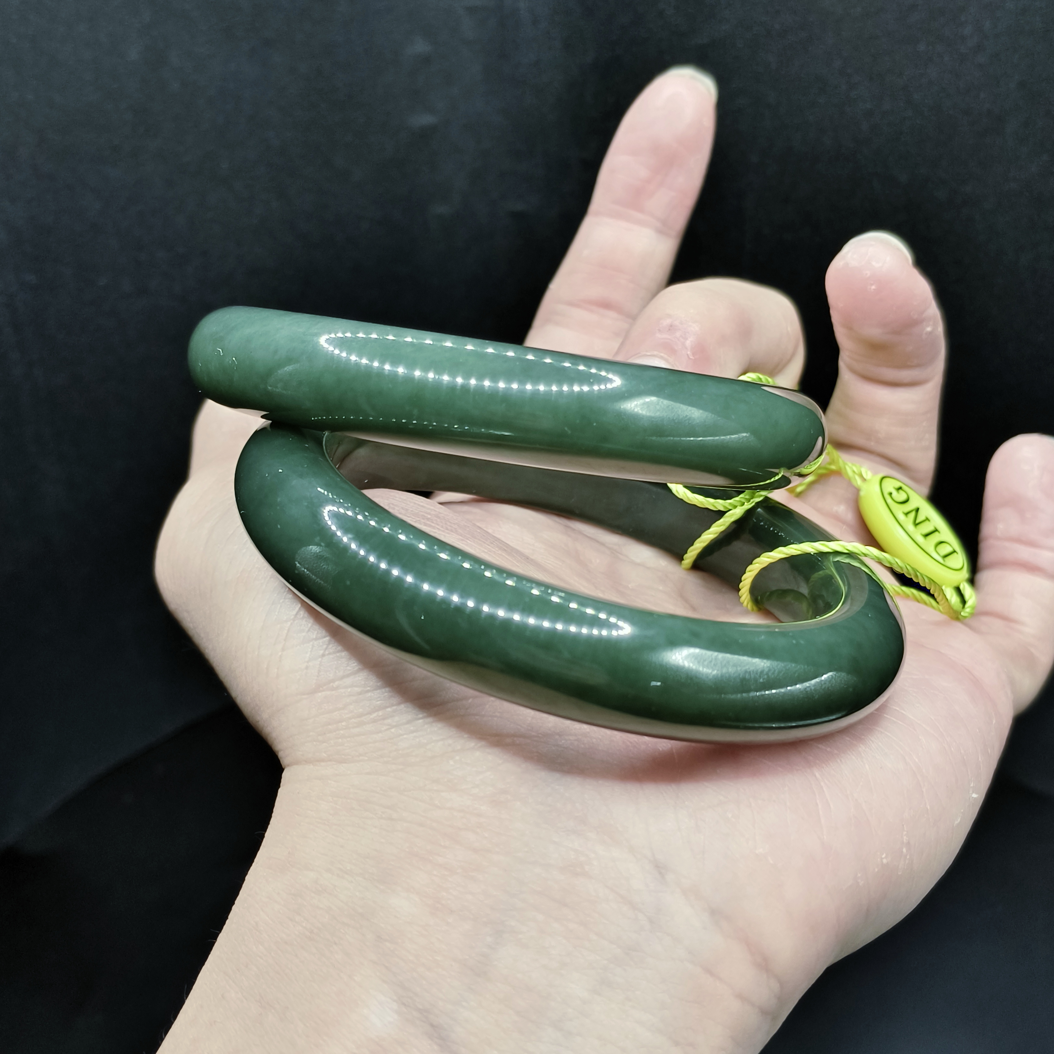 【老涂精选】和田玉宽条手镯Y9【多样性发其一】圈口54-62mm