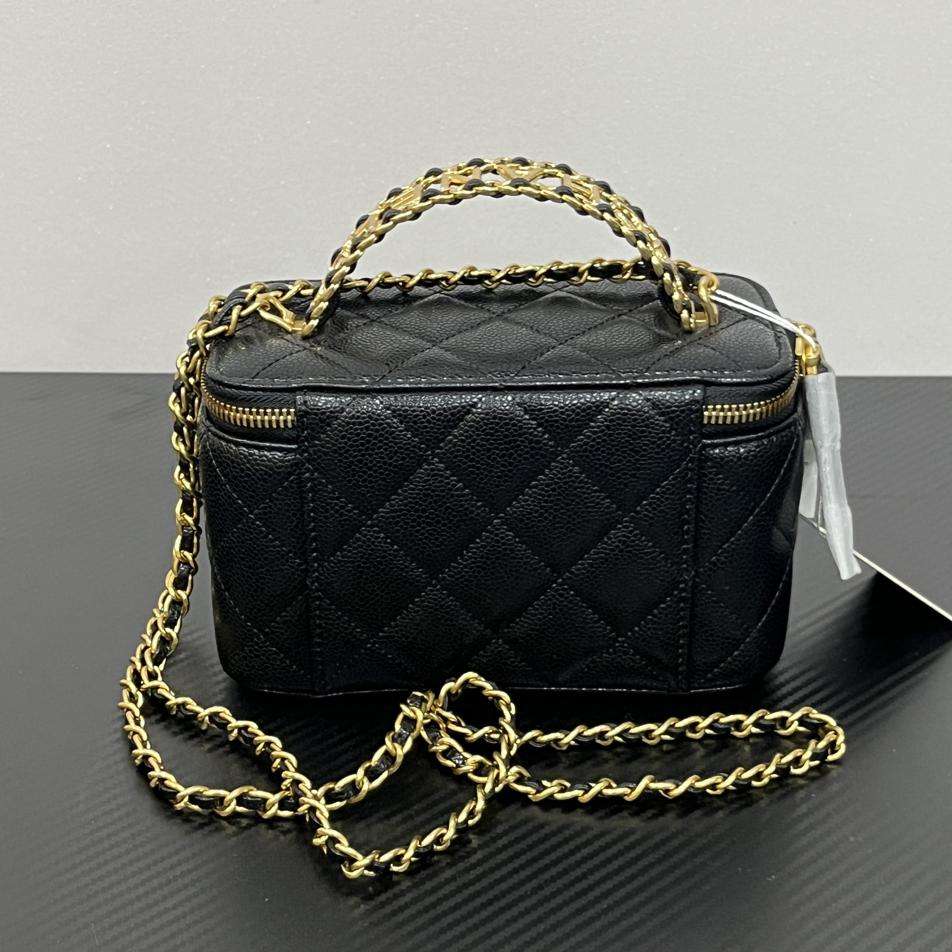 手工真皮包-Q10962-镂空盒-香-黑