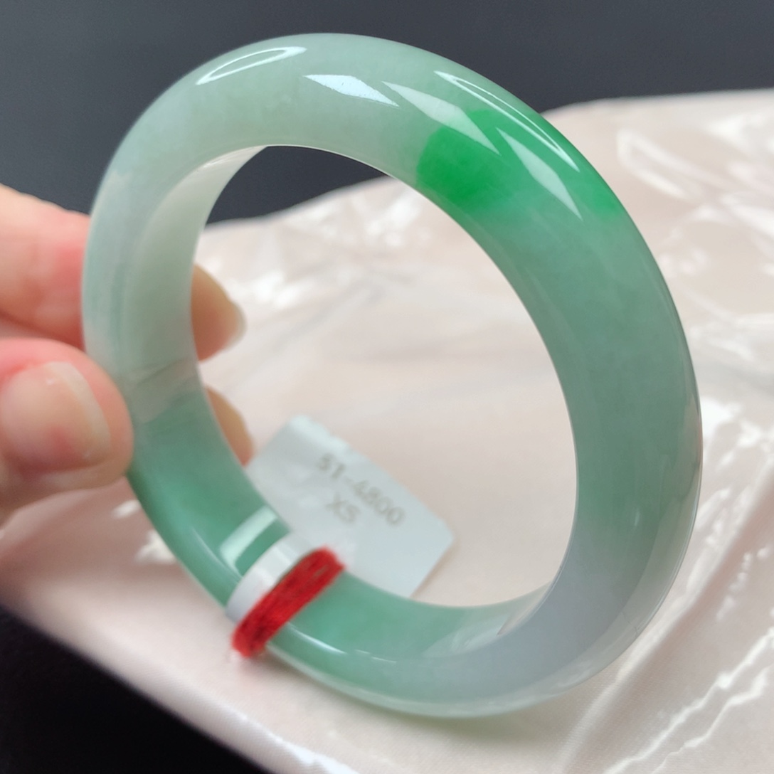 【闪购商品】翡翠手镯未镶嵌50号正圈xs50/51