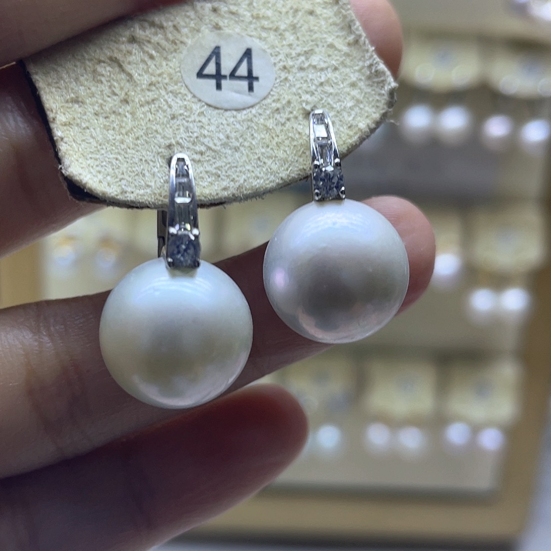 耳饰淡水珍珠银S925镶嵌