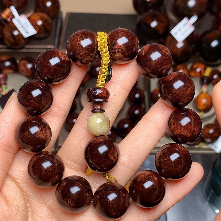 花梨木类手串/手链黄花梨风化料老挝花梨土埋料1.8