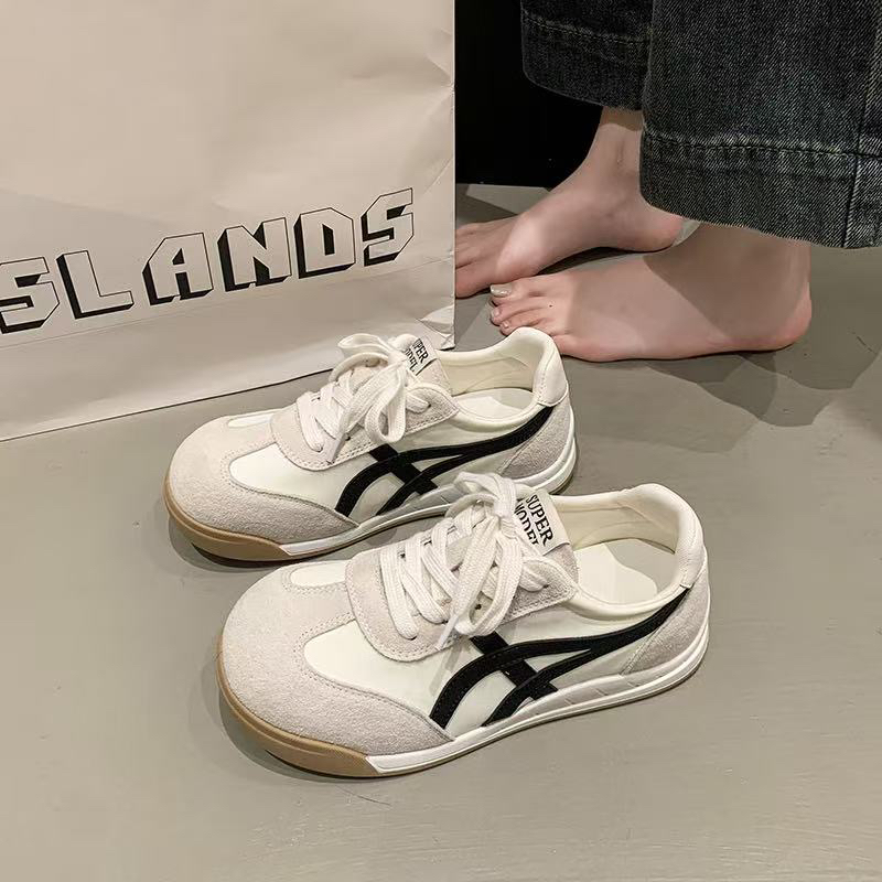 德训鞋女款2025夏季新款透气时尚百搭爆款阿甘鞋子休闲鞋运动板鞋