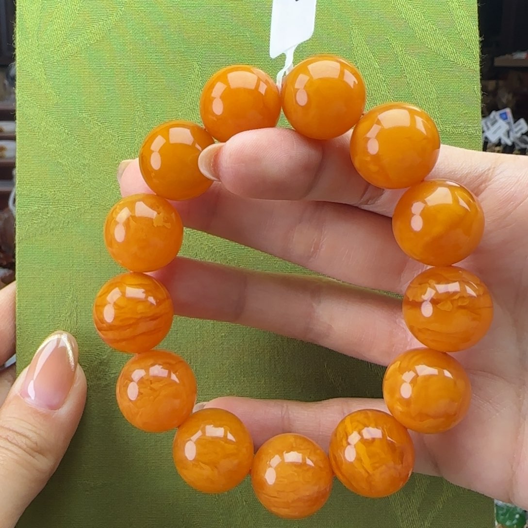 蜜蜡手链未镶嵌卡17.5