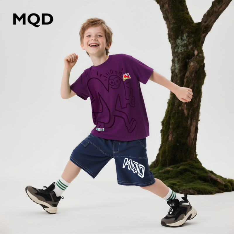 【套装 】MQD2025夏季新款男大童时尚套装印花潮流潮酷百搭MZW20328