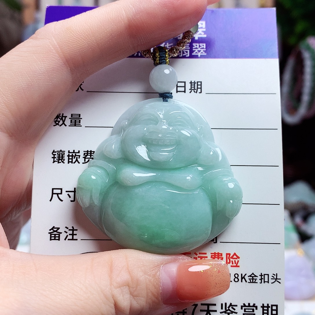 颈饰未镶嵌翡翠佛公13