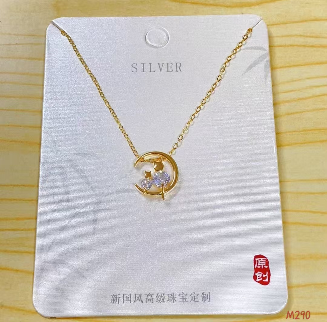 坠链均925银 S925纯银项链女款轻奢可爱M290锁骨链生日节日礼物