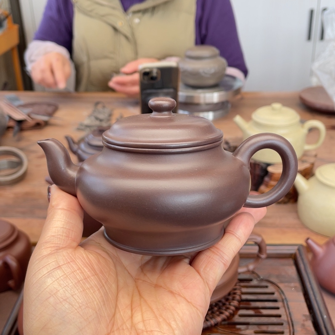 紫砂茶壶景舟虚扁