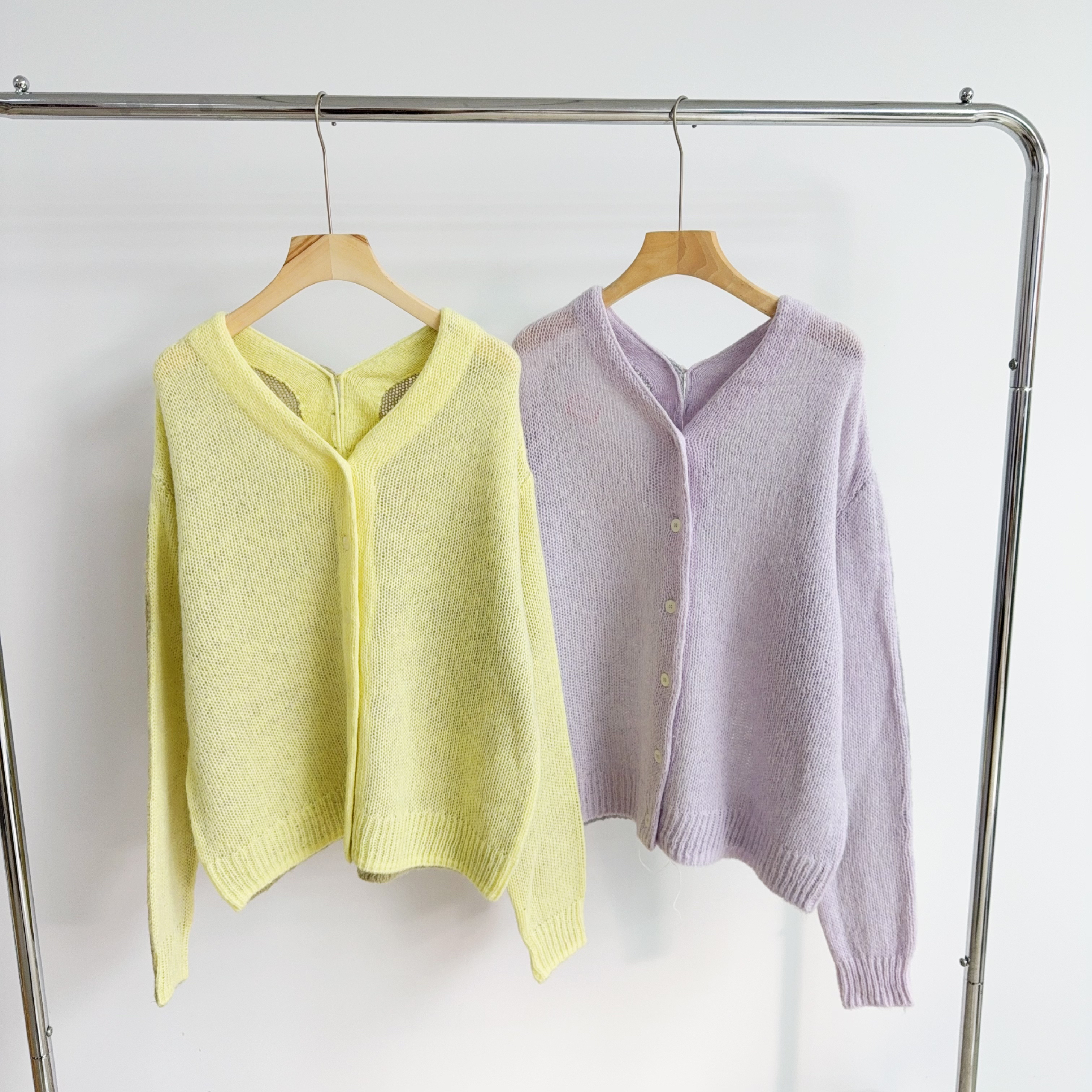 Z-22 正反两色粗针设计感宽松开衫