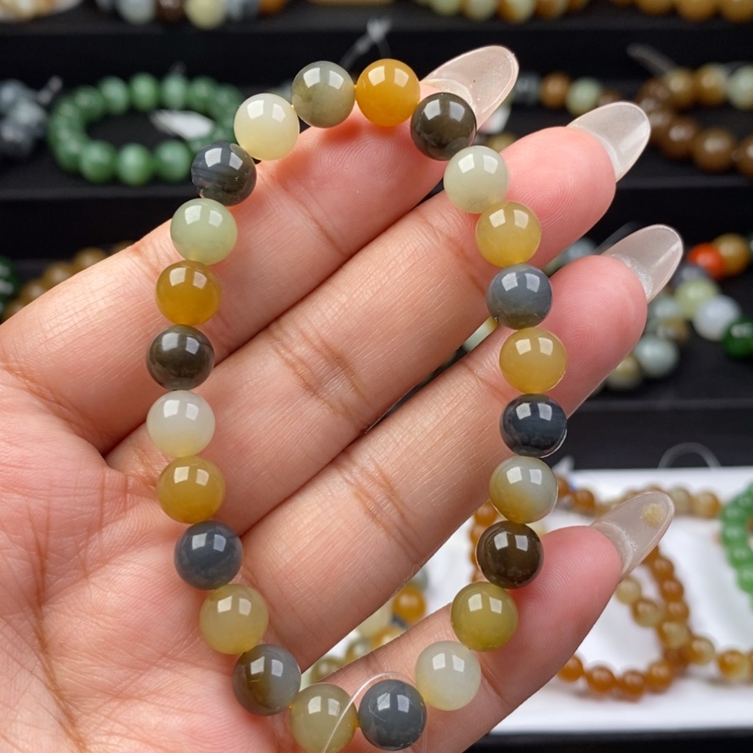 和田玉未镶嵌手串卡8