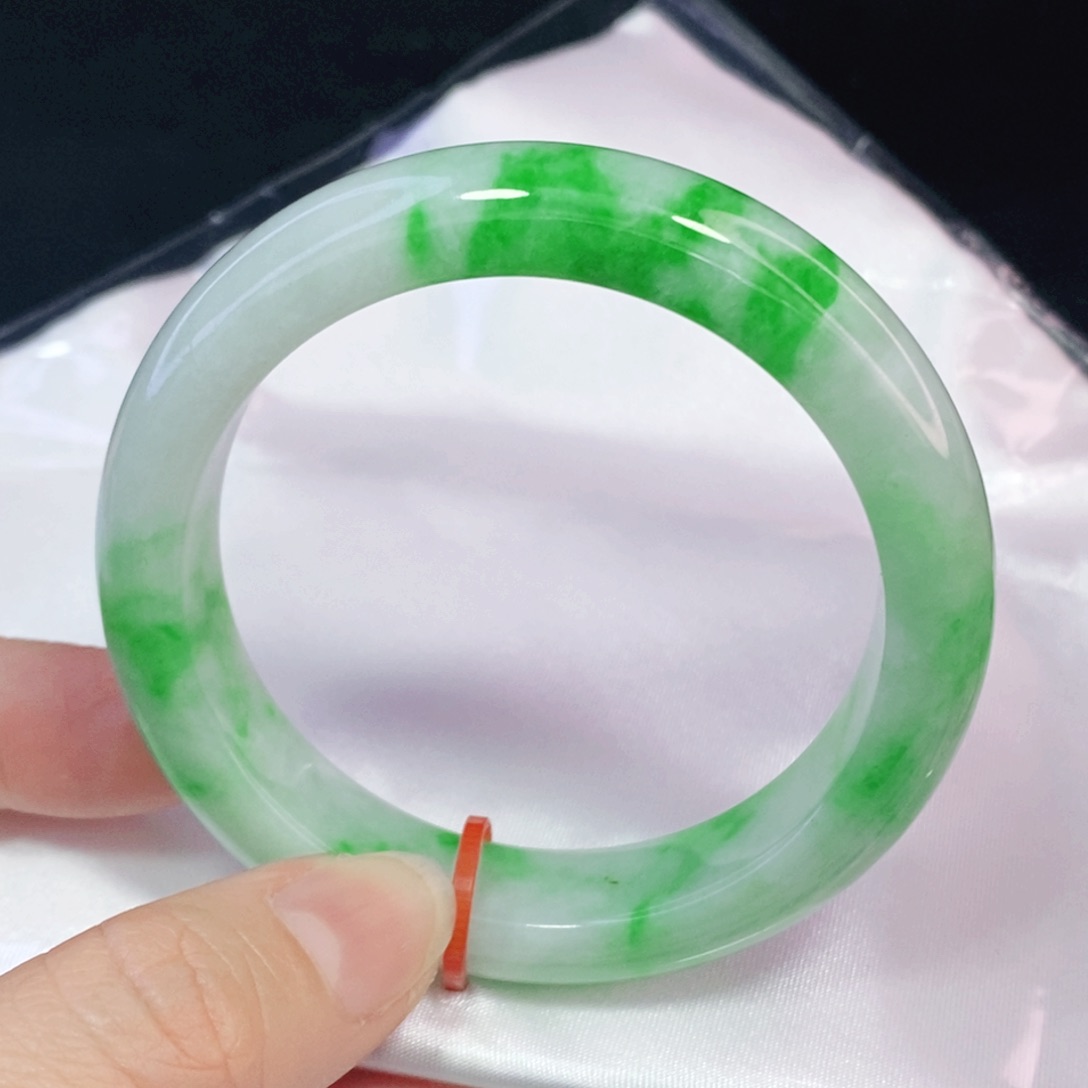 未镶嵌手镯翡翠53.8正圈