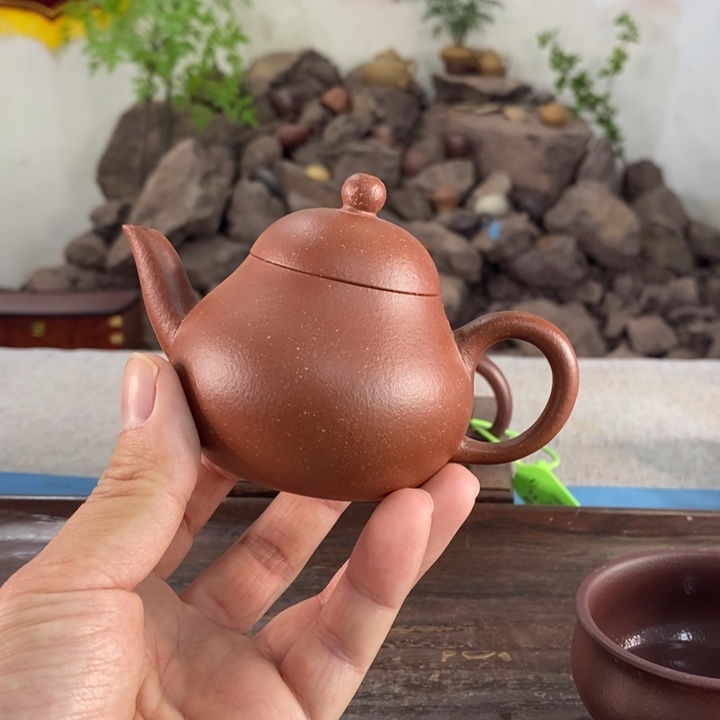 紫砂茶壶宜兴红降坡150