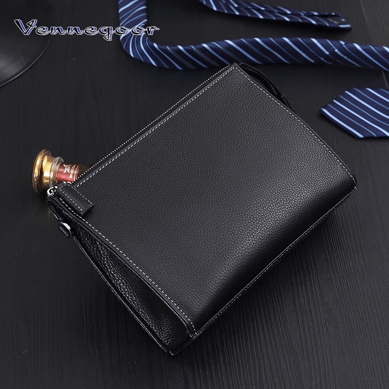 【直播间53号-709】真皮新款手拿包男士夹包牛皮大容量时尚钱包信封