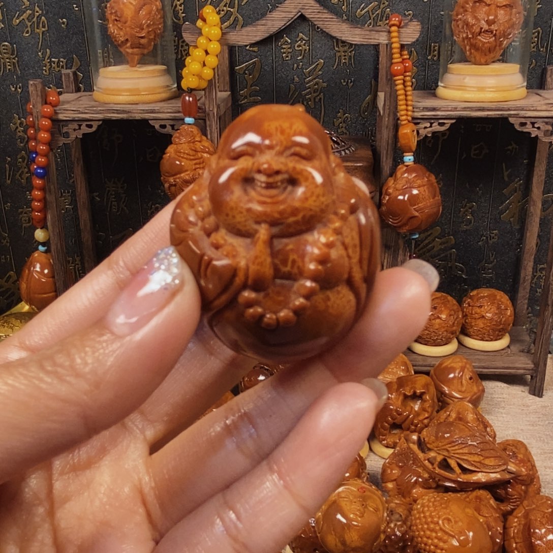 橄榄核吊坠世**纺弥勒单颗12345