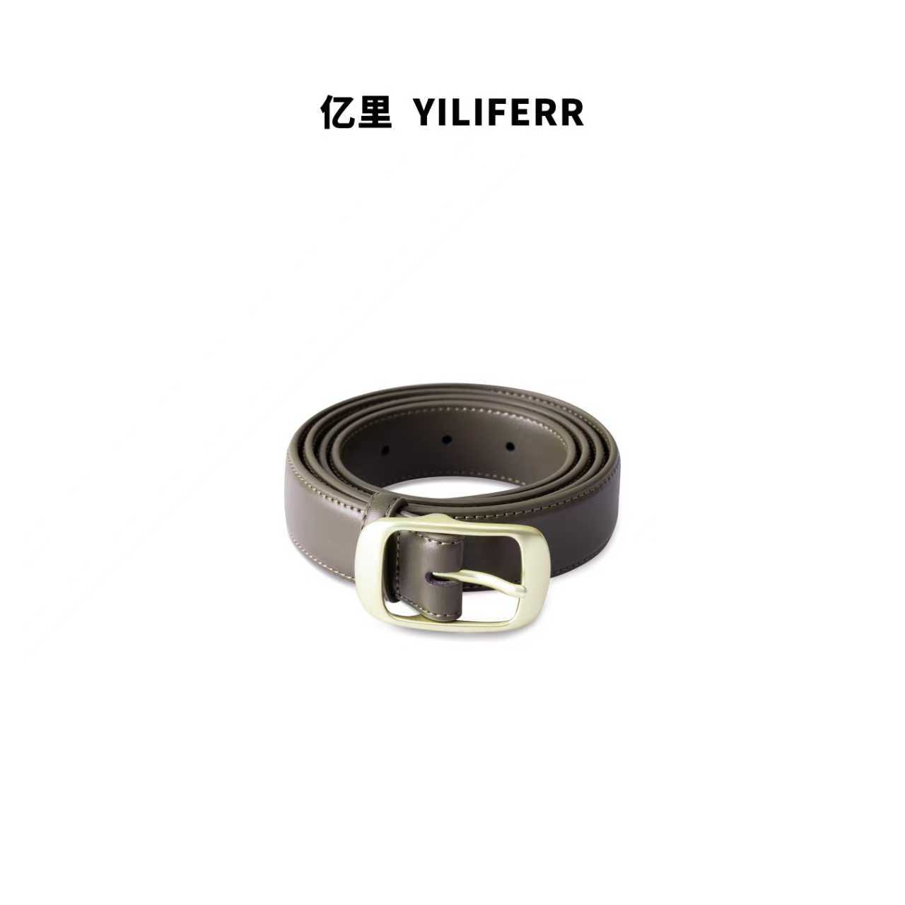 【YILI大码品牌】时尚经典百搭休闲手工真皮腰带 P0015