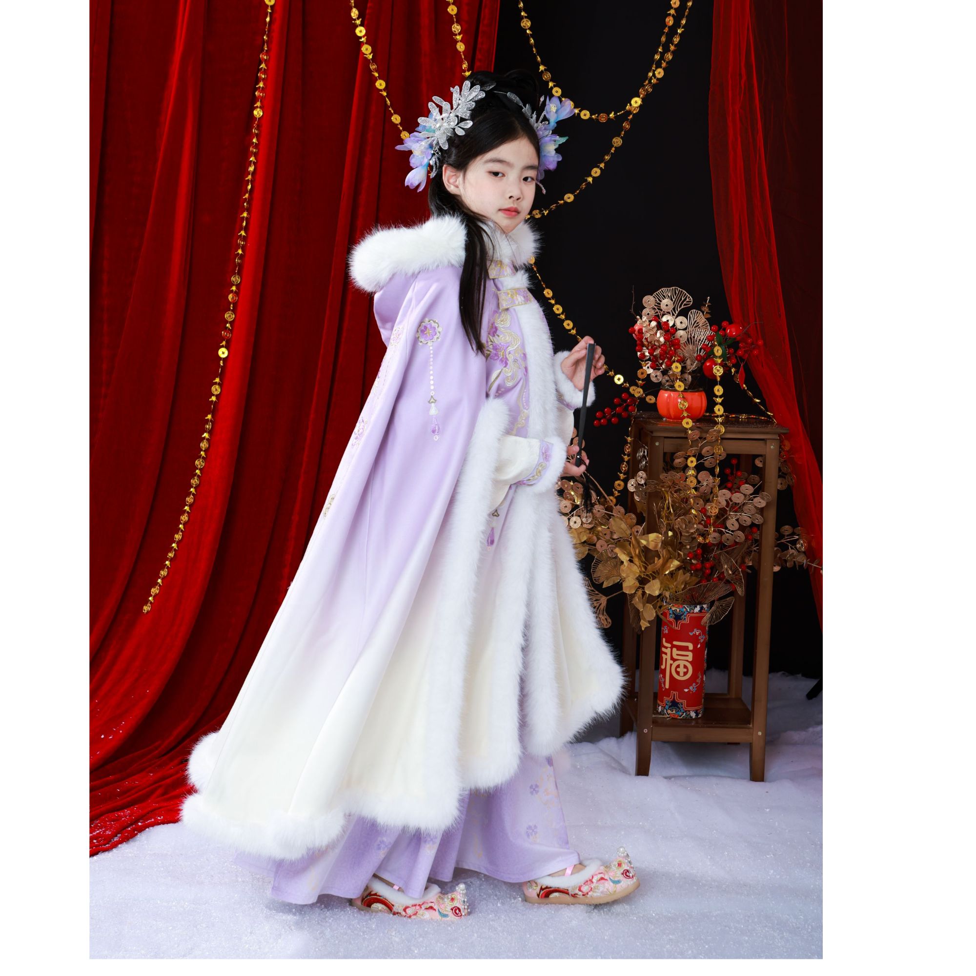 茉胭汉服灵蛇献瑞斗篷吊带裙襦裙重工刺绣渐变年服拜年服2025新