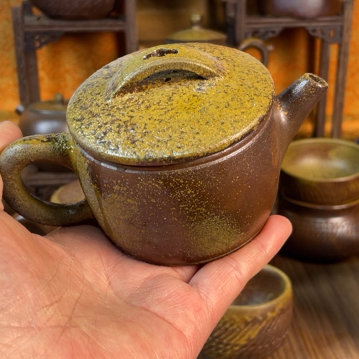 【闪购商品】柴烧茶壶容量160毫升左右微瑕