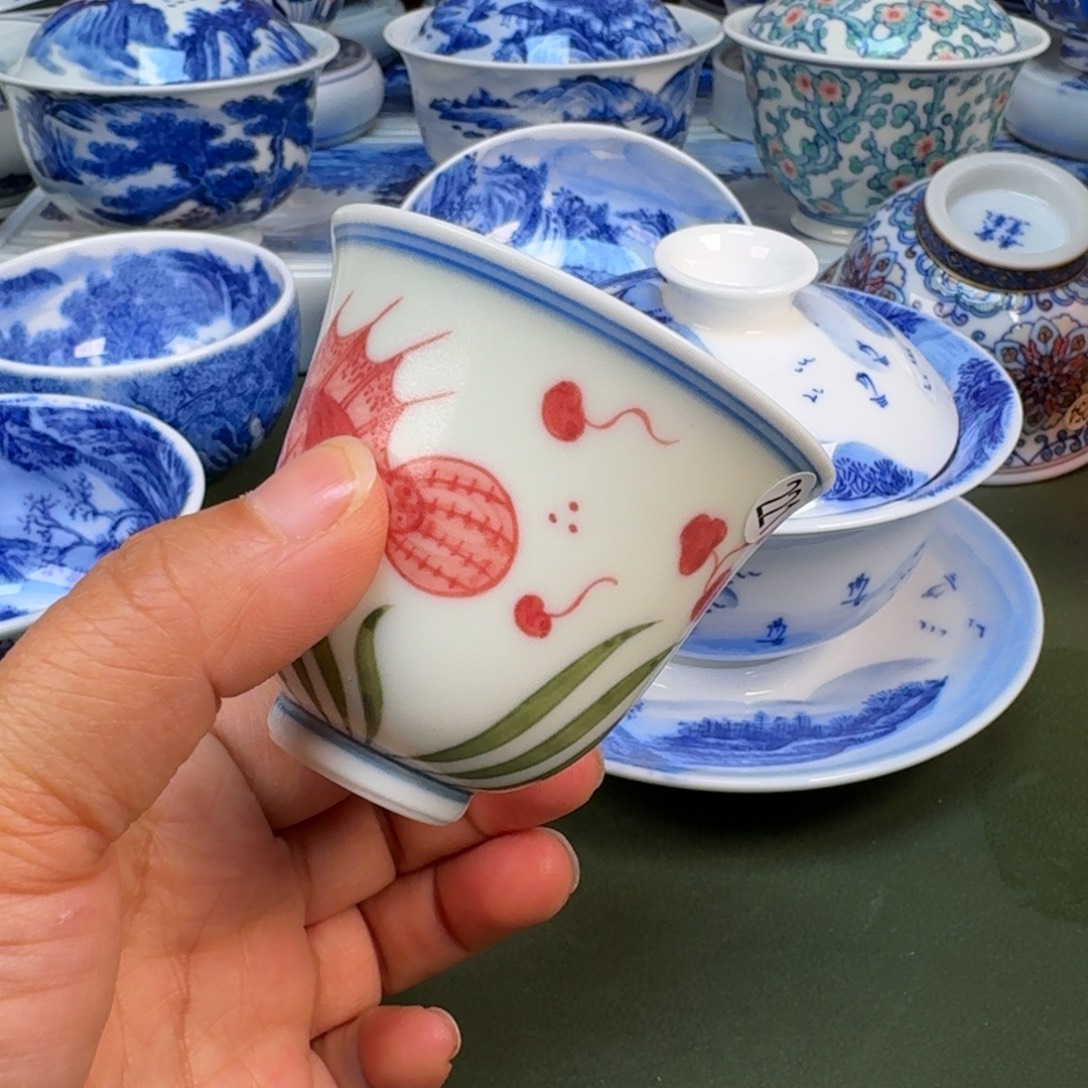 陶景德镇纯手绘茶具圆圆221