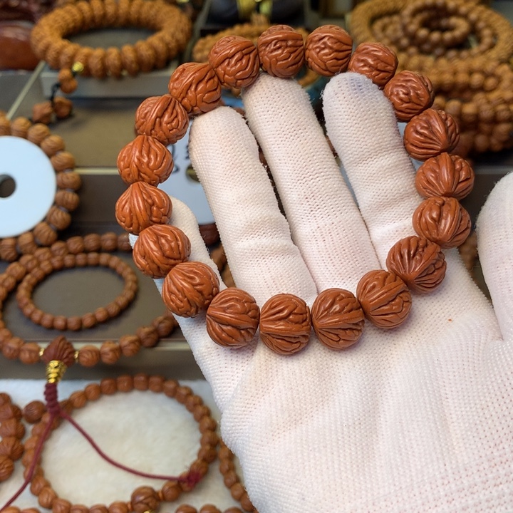 a***a手串桃核秦岭龙纹