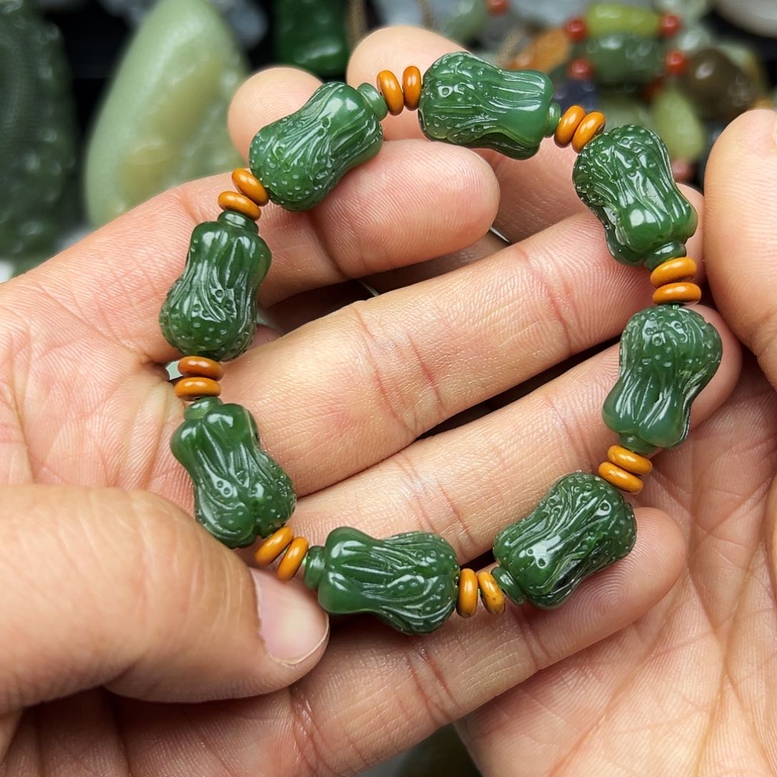 和田玉手串未镶嵌