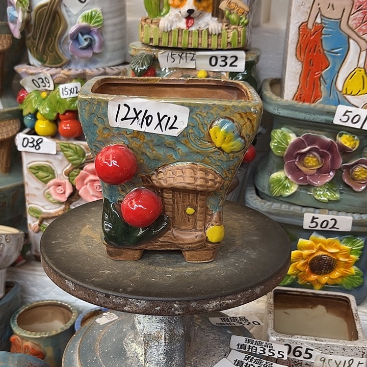 粗陶材质多肉花盆