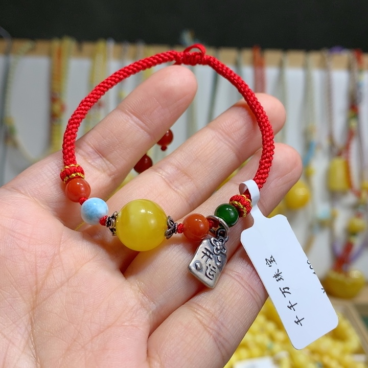 蜜蜡未镶嵌手链12mm