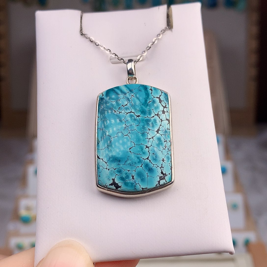 绿松石戒指银S925镶嵌