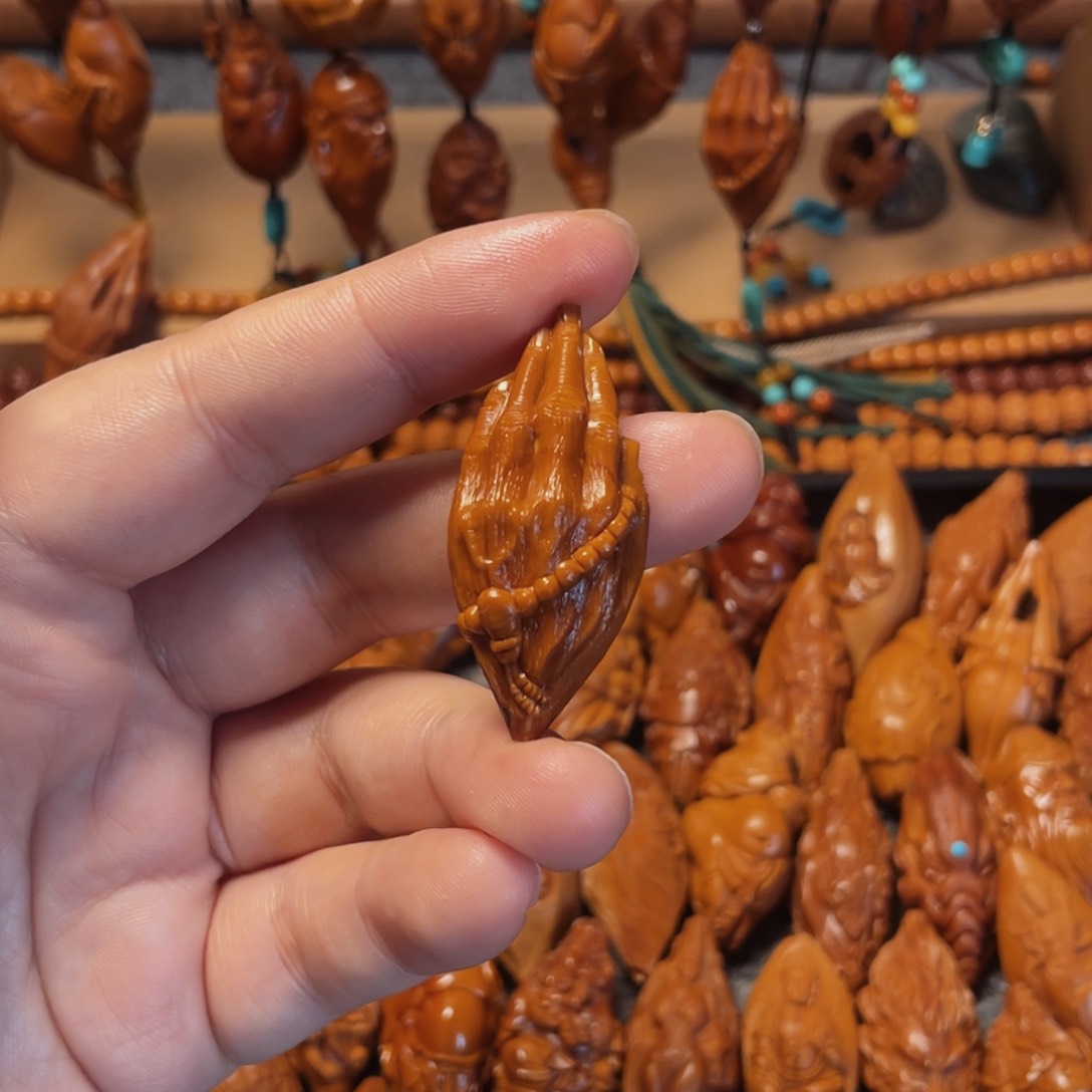 橄榄核吊坠佛手挂件