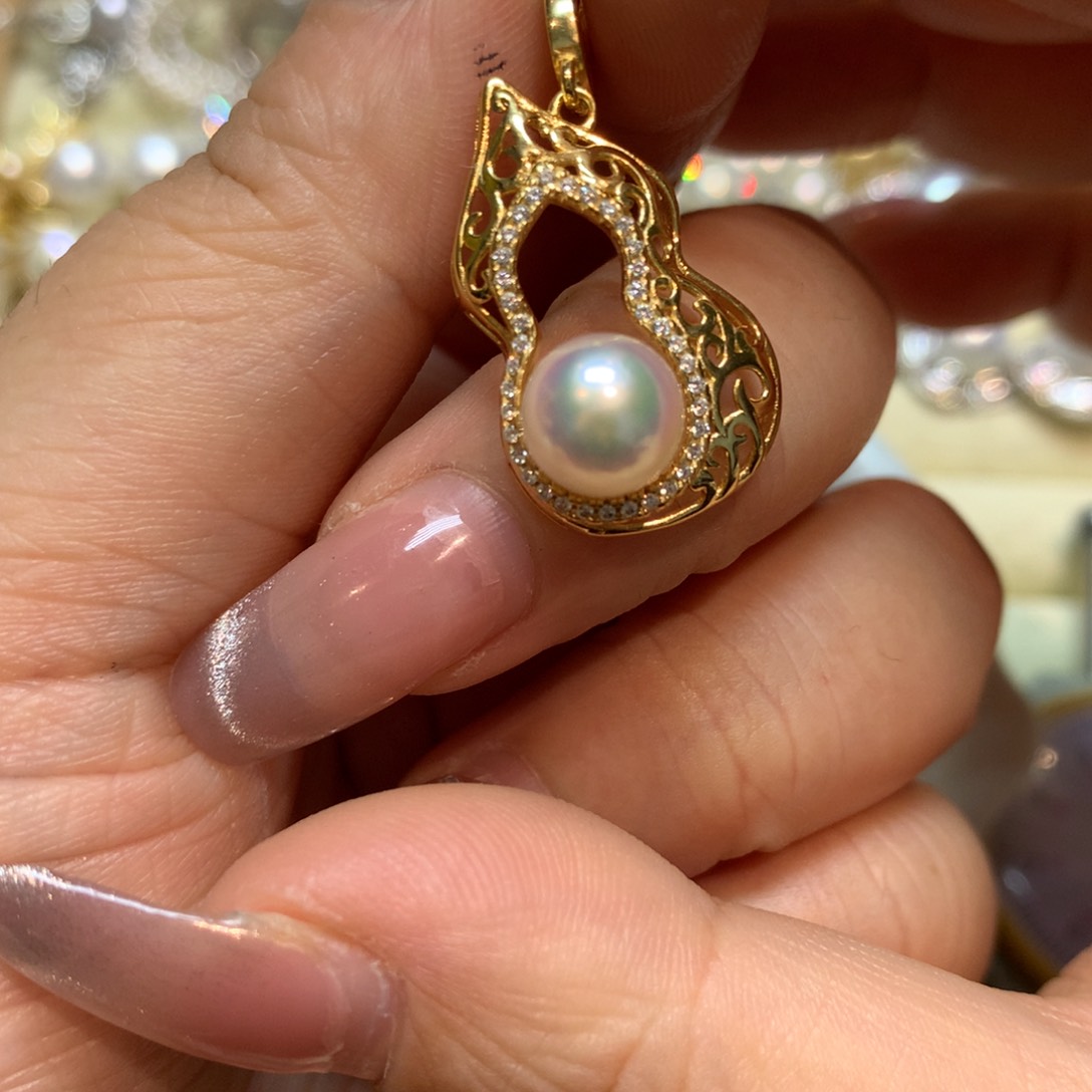 海水珍珠颈饰银S925镶嵌