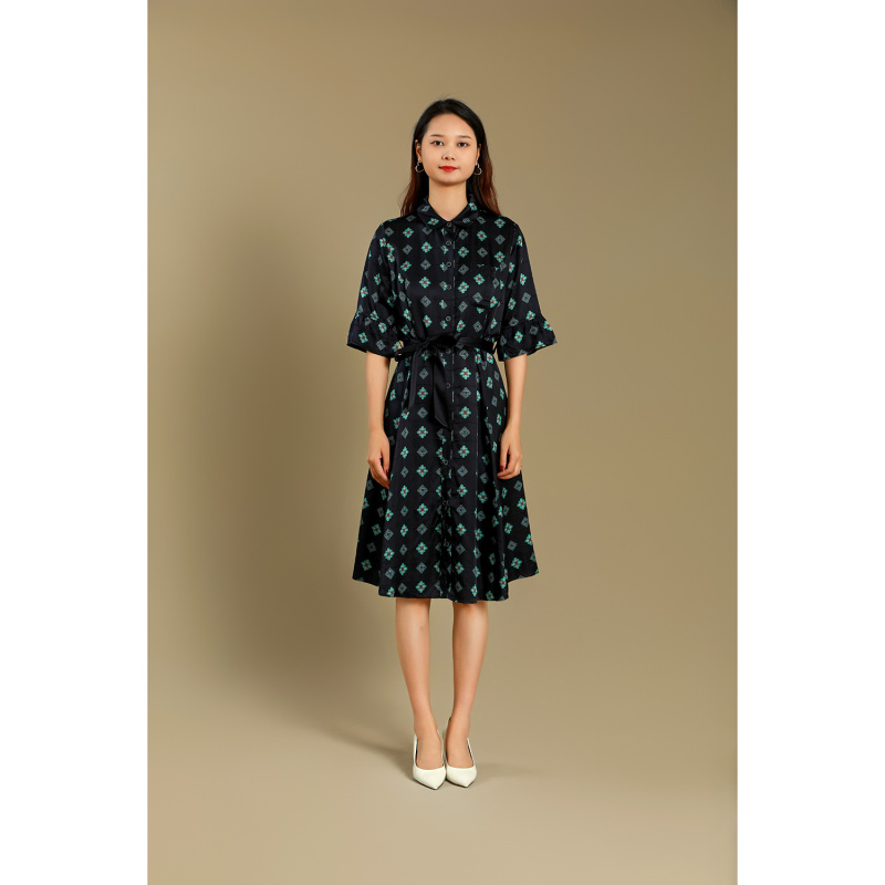 啦娜菲LANAFAY春款连衣裙显瘦1C415复古