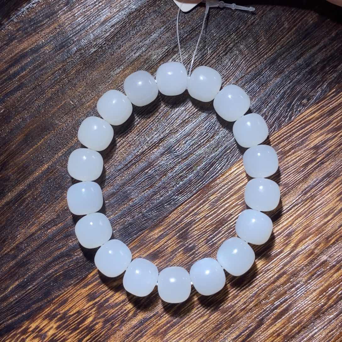 和田玉手串未镶嵌卡12老型