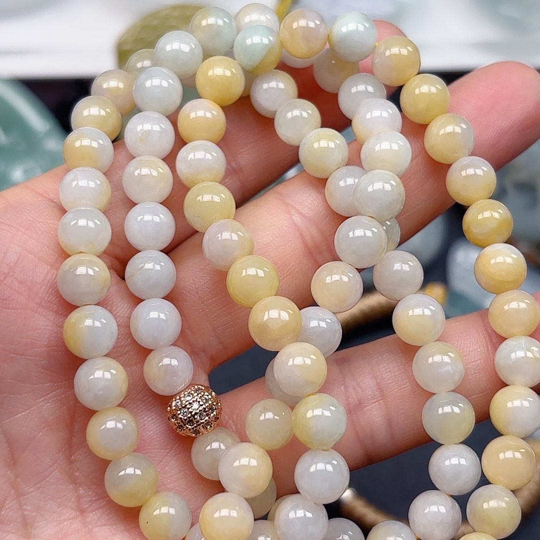 翡翠未镶嵌手链珠子